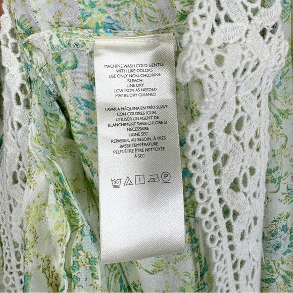 Free People Shea Printed Mini Cottagecore Prairie Dress Size XS Floral - Picture 7 of 8